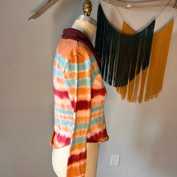 Free People collared tie dye top - Picture 2 of 6